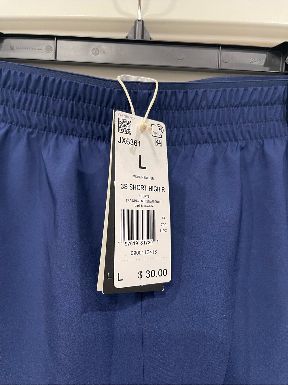 adidas 3-Stripes High-Rise Training Shorts Women's L New with Tags - Picture 5 of 12